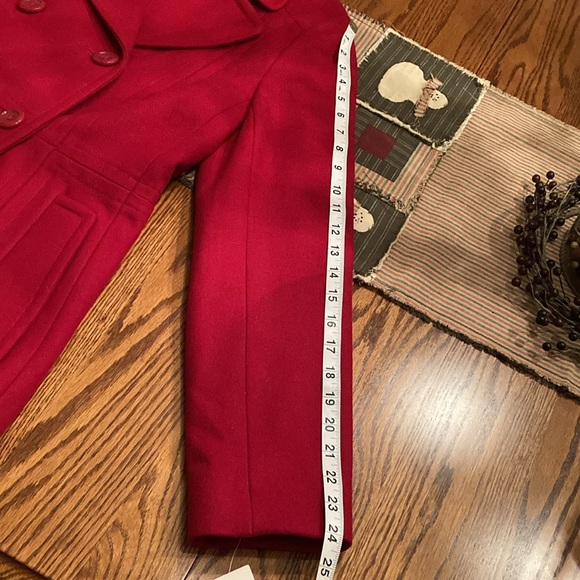 NWT! Ann Klein red wool coat - Picture 10 of 12